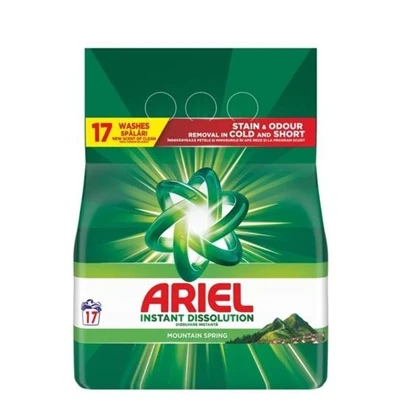 Detergent Automat Pudra - Ariel Instant Dissolution Mountain Spring, 17 spalari, 1.105 kg